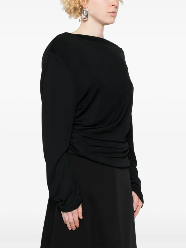 JACQUEMUS 21HBAW00007BC01C01990 関税送料込 Jacquemus Draped Top | Black | FARFETCH JO