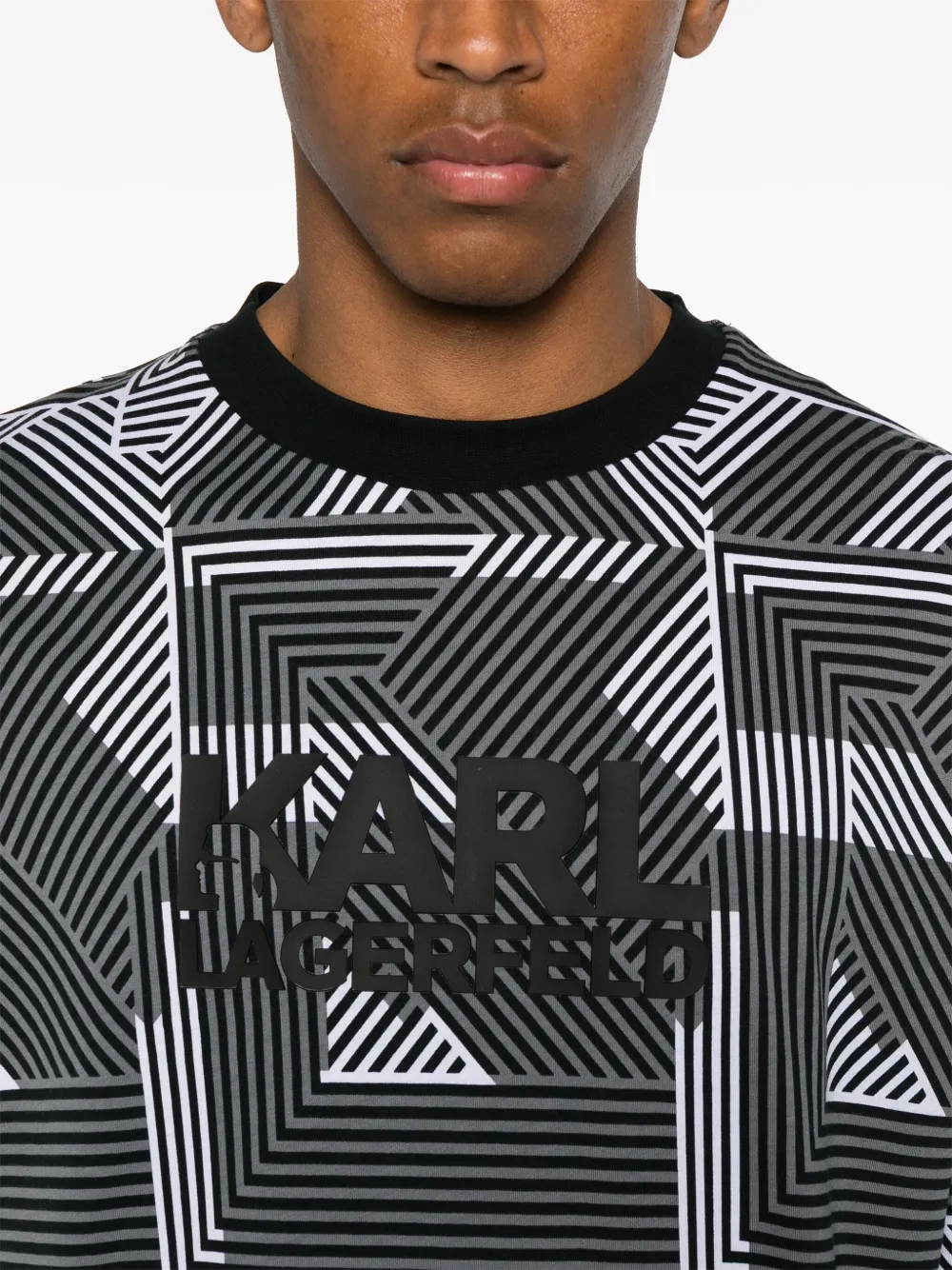 Karl Lagerfeld T-shirt met print Zwart