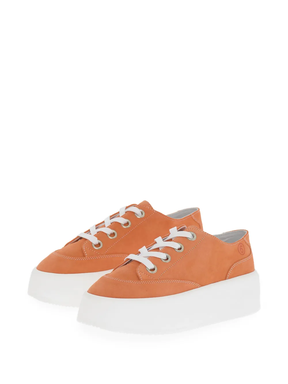 Maison Margiela platform lace-up sneakers Orange