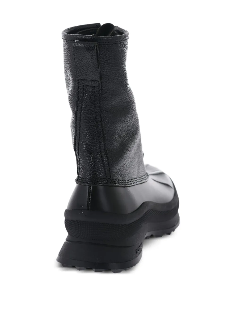 Jil Sander leather combat boots Black