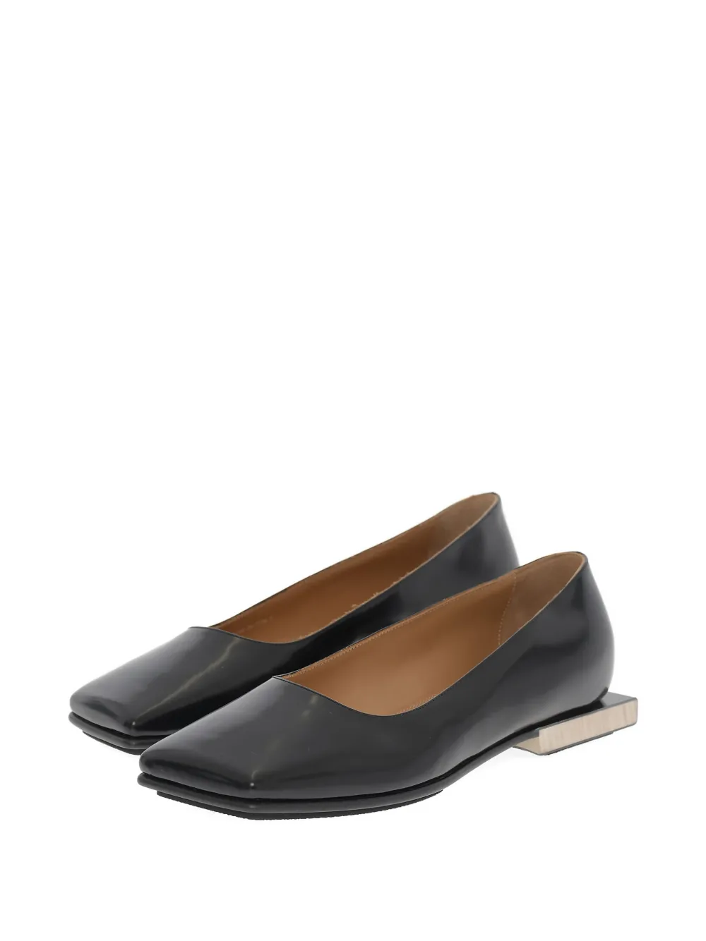 Maison Margiela patent-leather ballerina shoes - Zwart