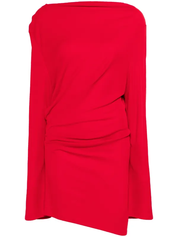 open lace back dress La Mini Robe Pralu Dress in Dark Red
