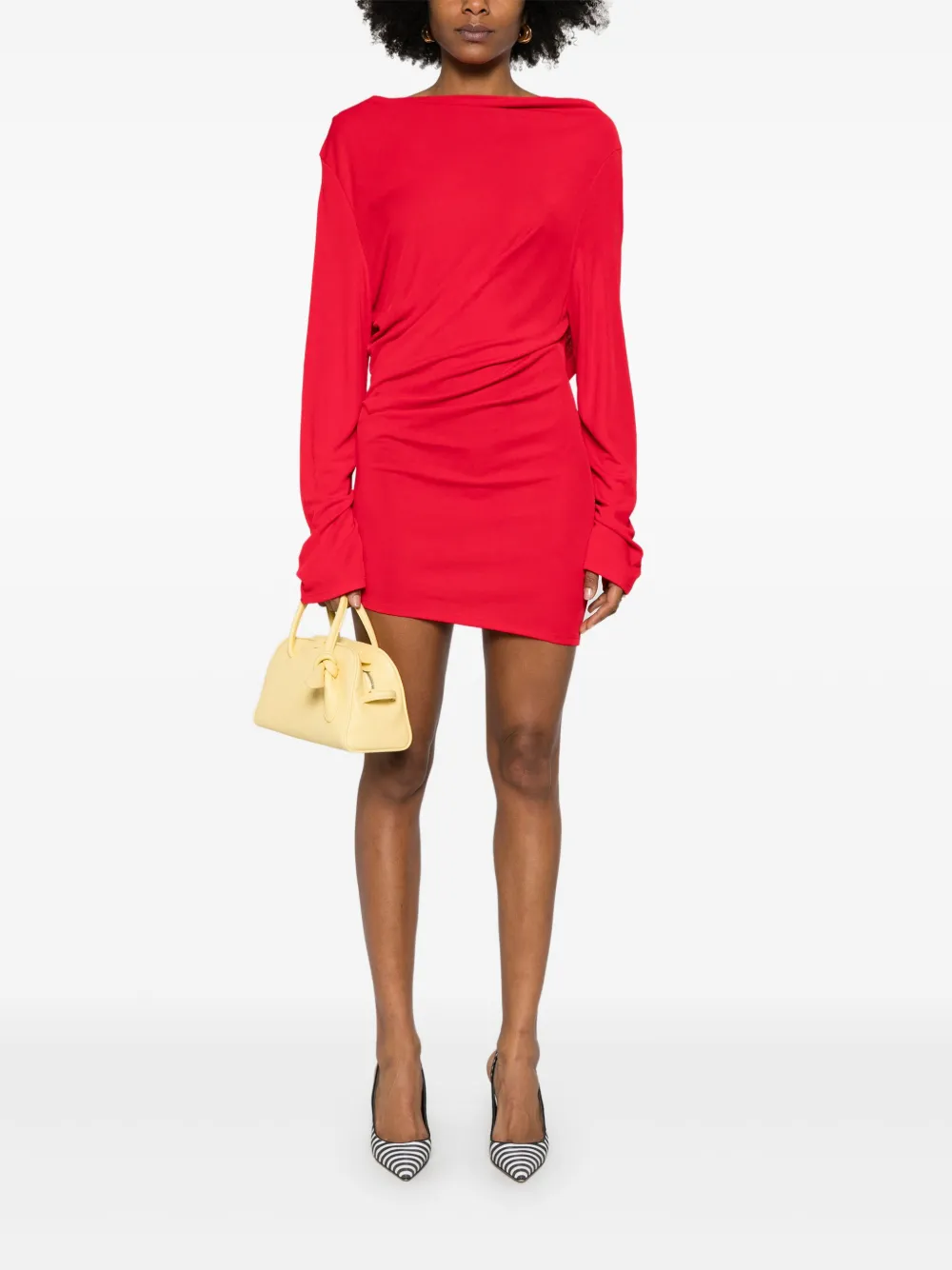 Jacquemus Gedrapeerde mini-jurk - Rood