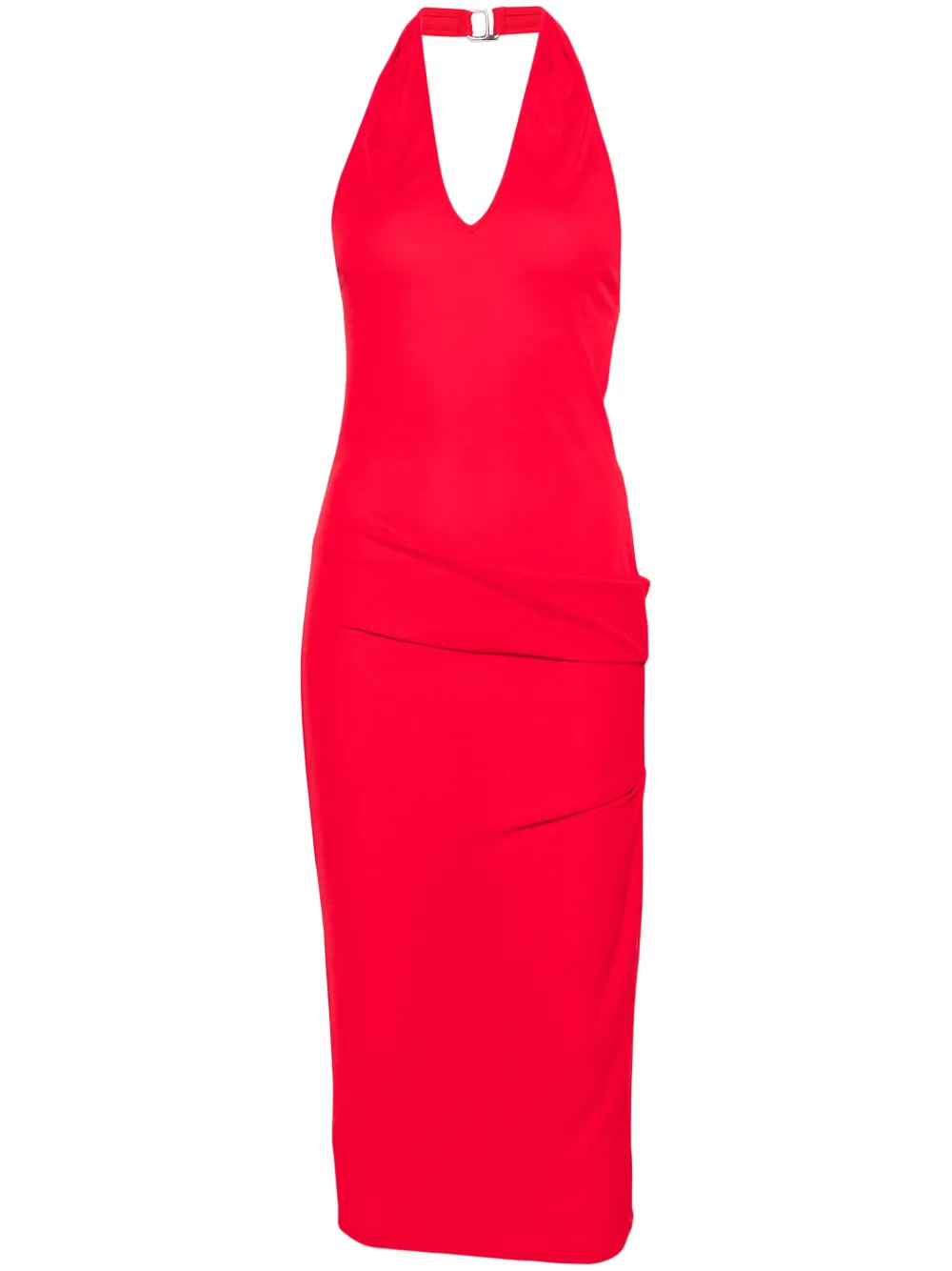 Jacquemus robe mi-longue froncée | rouge | Image 1