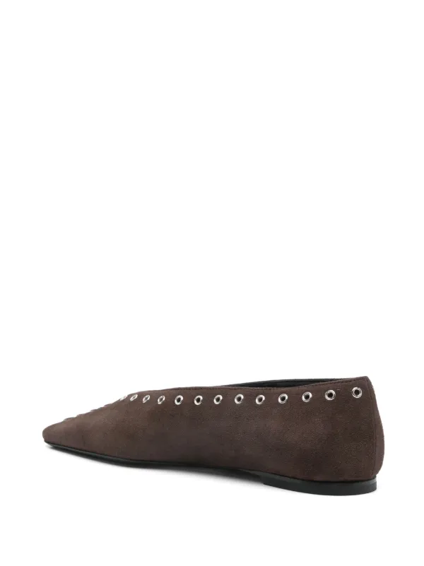 フラットシューズ TOTEME Woman Ballet flats Brown 234WAS848 105 TOTEME Suede Ballet Flats | Brown | FARFETCH