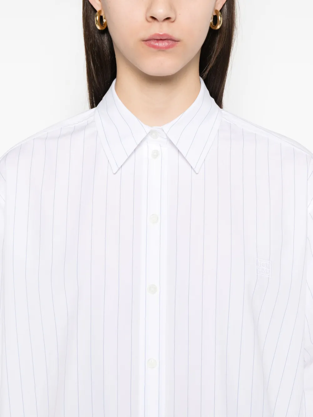 TOTEME Gestreept blouse Wit
