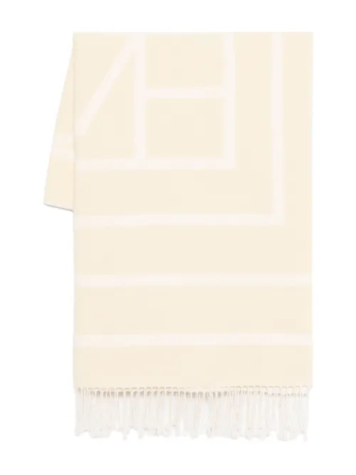 Écharpe à motif monogrammé en jacquard - TOTEME - Modalova