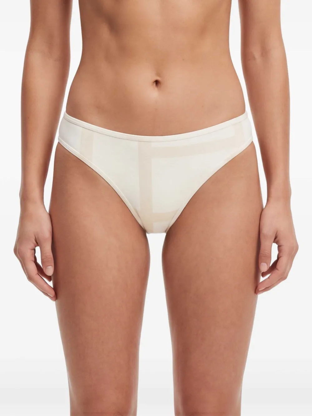 TOTEME Bikinislip met monogram Beige