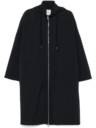 TOTEME Windbreaker Coat | Blue | FARFETCH JO