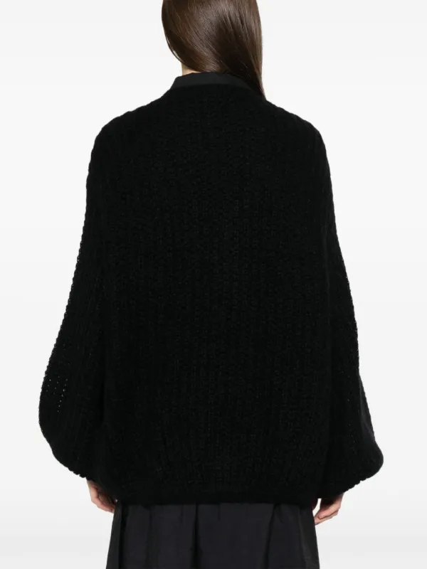 TOTEME Puffed Cardigan Bloom | Black | FARFETCH