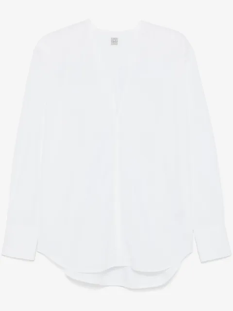 TOTEME blusa con cuello en V