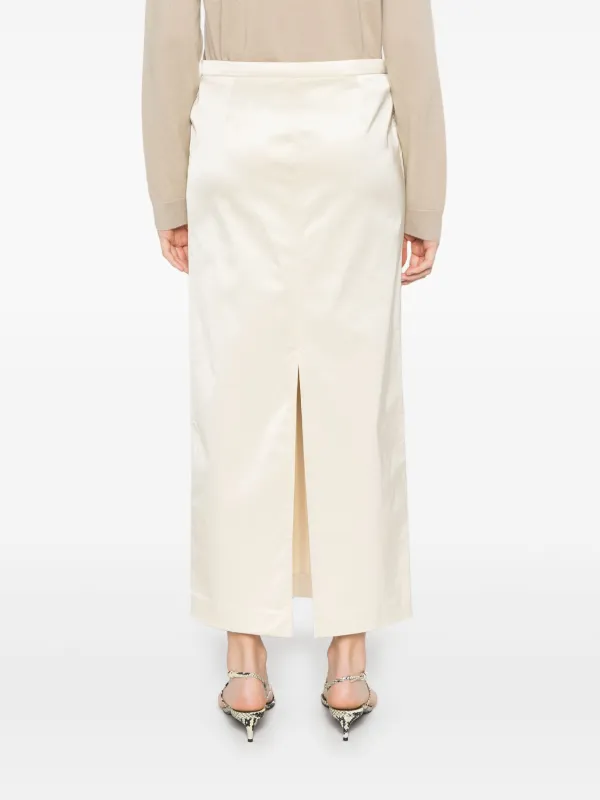 TOTEME Straight Midi Skirt | Neutrals | FARFETCH
