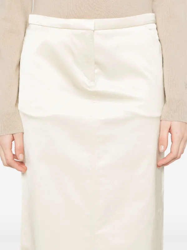 ワンピース TOTEME Women Mid Skirts 92500 252WRD0182FB0192 91052 Beige TOTEME Straight Midi Skirt | Neutrals | FARFETCH