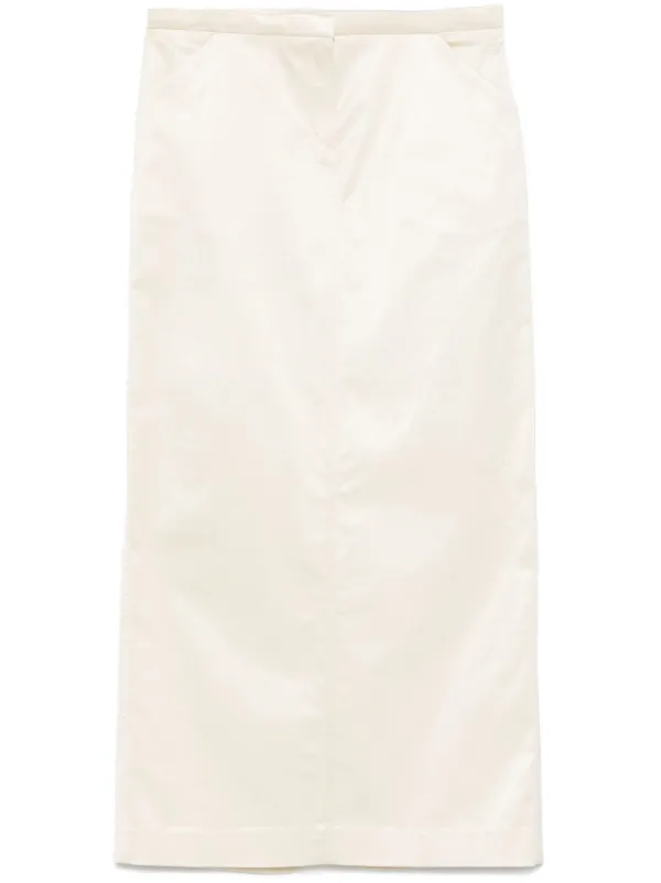 スカート Toteme High slit viscose midi skirt High slit skirt black – TOTEME