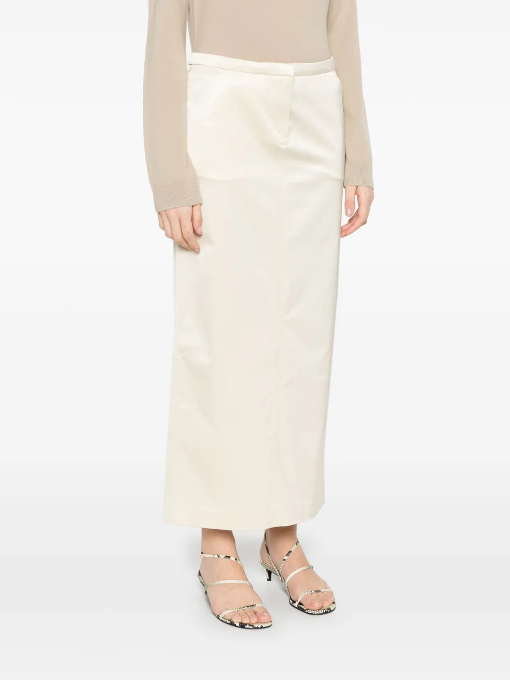 TOTEME Straight midi-rok Beige