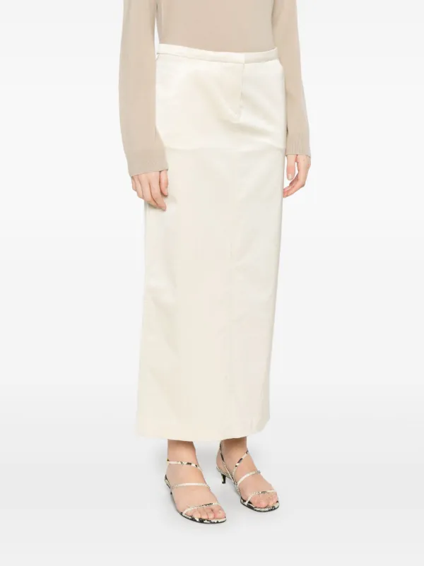 TOTEME Straight Midi Skirt | Neutrals | FARFETCH