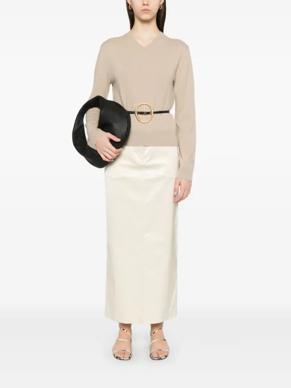 TOTEME Straight Midi Skirt | Neutrals | FARFETCH