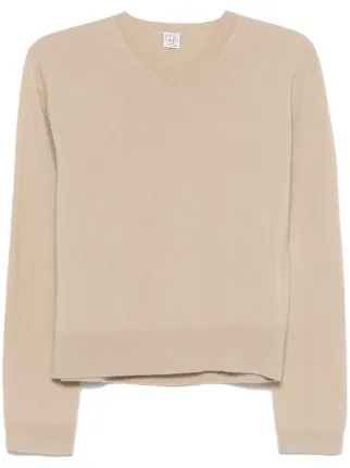 TOTEME ニットセーター TOTEME Vネック セーター | ニュートラル | FARFETCH JP
