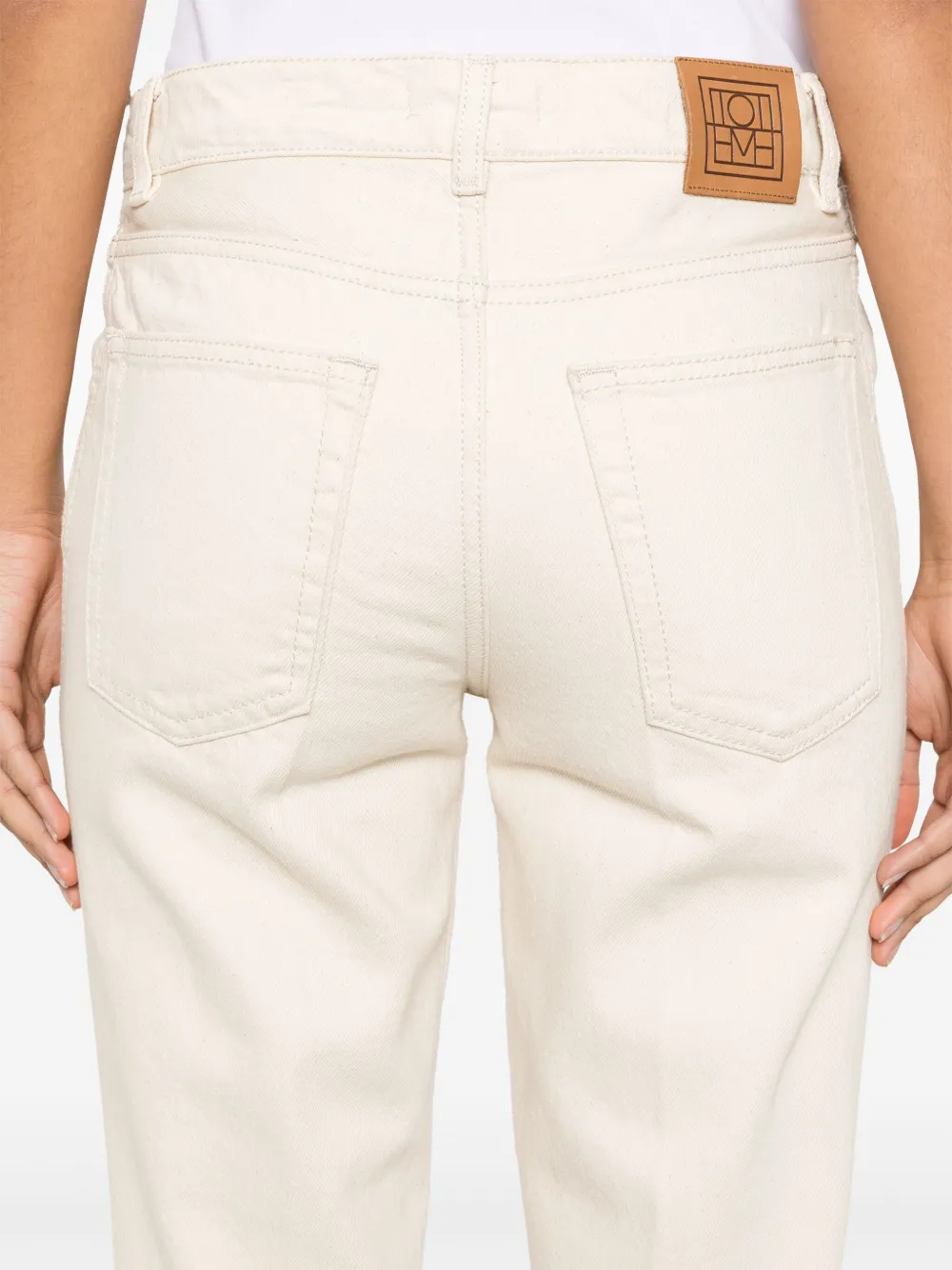 TOTEME Low waist skinny jeans Beige
