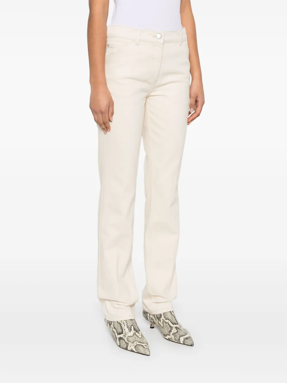 TOTEME Low waist skinny jeans Beige
