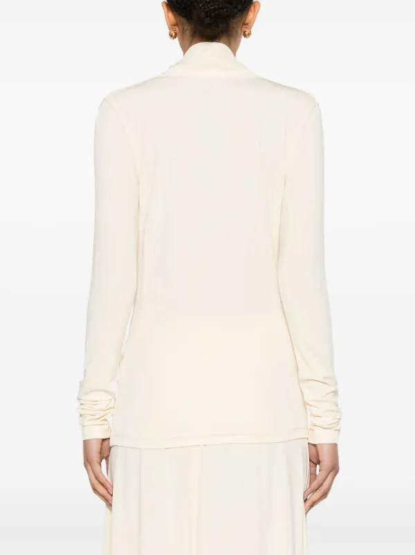 TOTEME Overlapped Jersey Top | Neutrals | FARFETCH