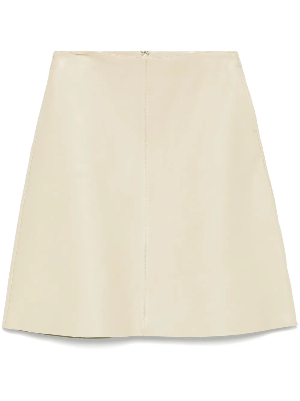 TOTEME Leren mini-rok Beige