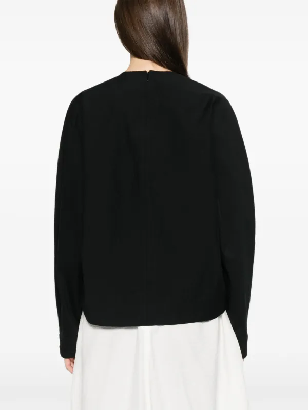 TOTEME batwing-sleeve Blouse | Black | FARFETCH