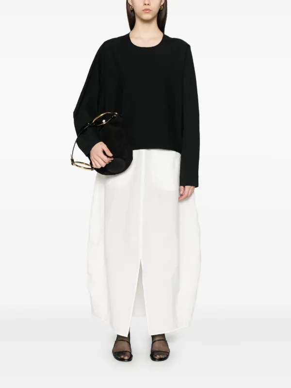【関税込み】TOTEME ブラック Batwing トップス Batwing top black – TOTEME