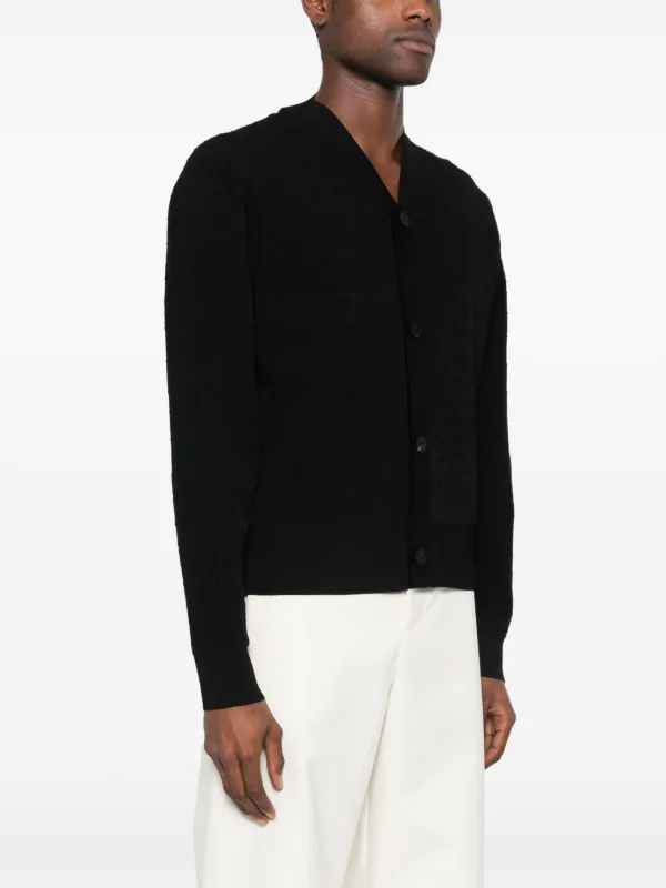 JACQUEMUS Le Papierコレクション ブラック カーディガン JACQUEMUS（ジャックムス） JACQUEMUS Vネック長袖カーディガン THE