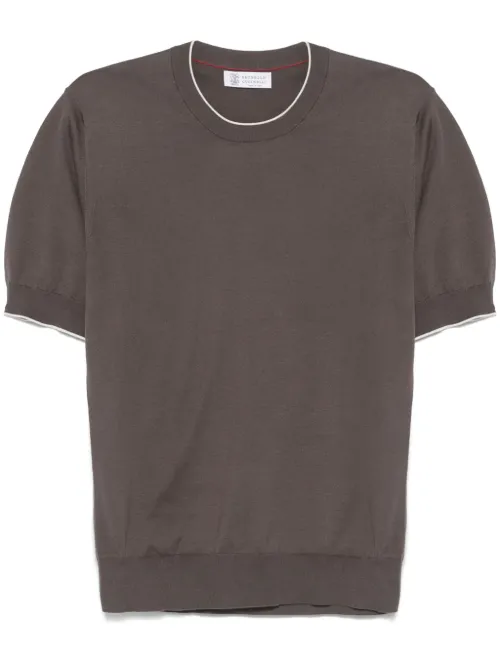 T-shirt en maille fine - Brunello Cucinelli - Modalova