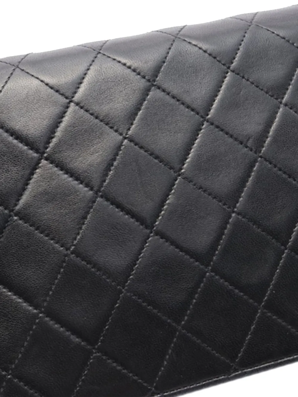 CHANEL Pre-Owned 1996-1997 CC Full Single Flap gewatteerde lamsleren crossbodytas - Zwart