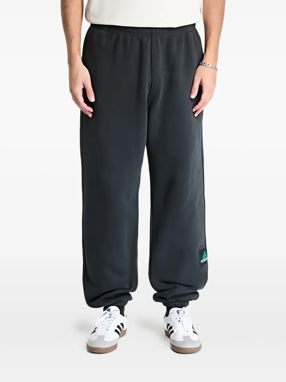 adidas stretch-cotton track pants – Black