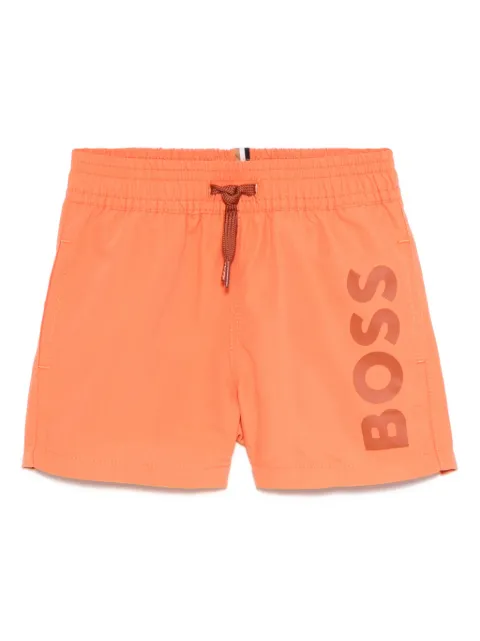 BOSS Kidswear logo-print swim shorts
