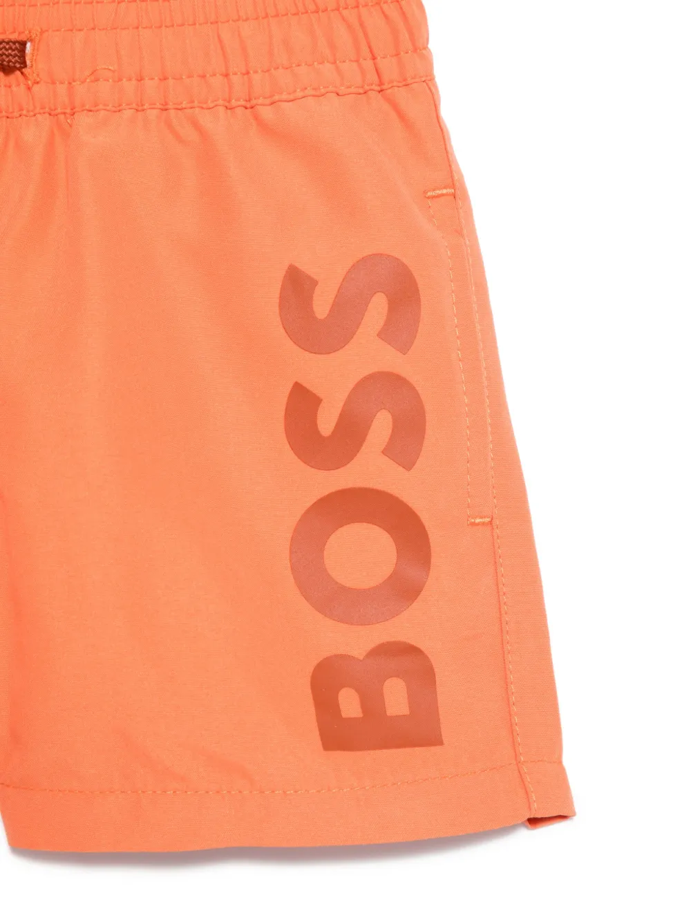 BOSS Kidswear Zwembroek met logoprint Oranje