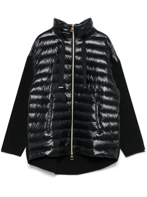 Herno knitted-panels puffer jacket