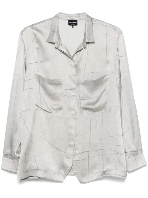 Chemise à imprimé abstrait - Giorgio Armani - Modalova
