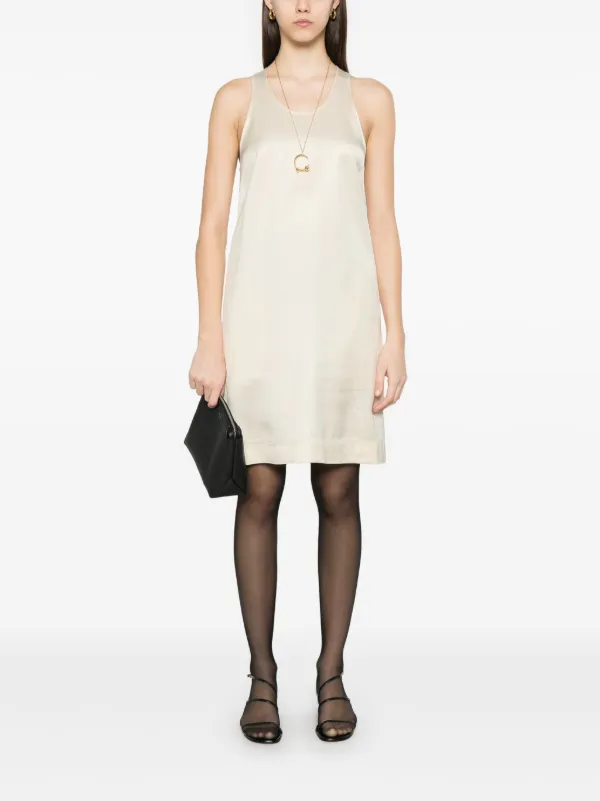 【TOTEME】スクープネック ノースリーブ ミニドレス TOTEME スクープネック ミニドレス | ニュートラル | FARFETCH JP