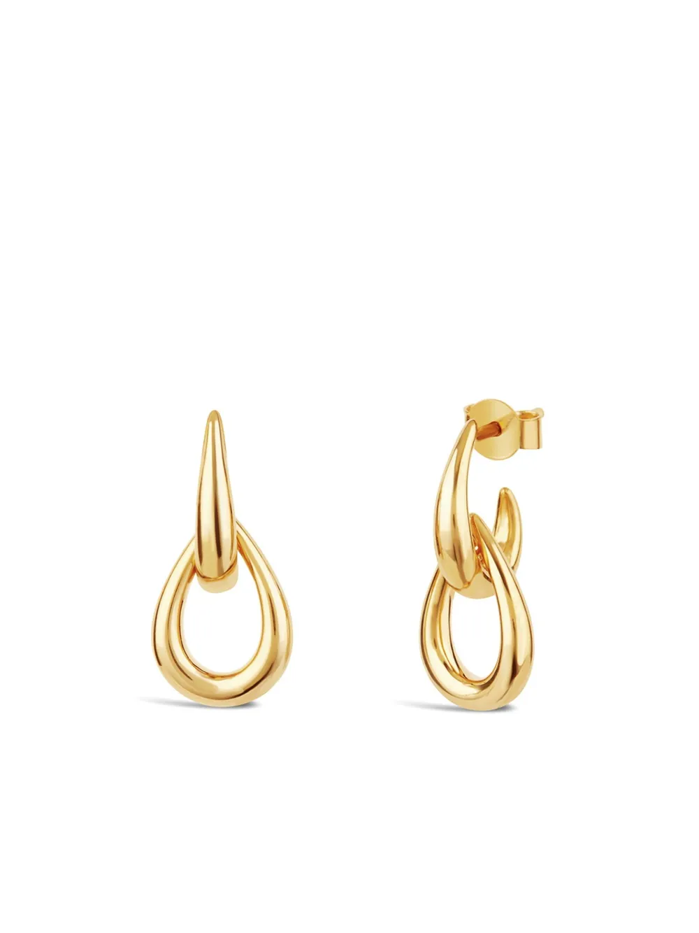 Dinny Hall aretes Raindrop Double Link en oro amarillo de 9kt | Joyas de lujo | Image 2