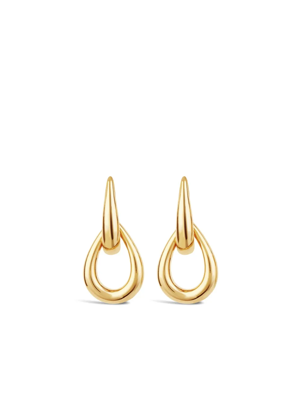 Dinny Hall Raindrop Double Link ピアス 9Kイエローゴールド - ゴールドトーン Dinny Hall Raindrop Double Link ピアス 9Kイエローゴールド - ゴールドトーン