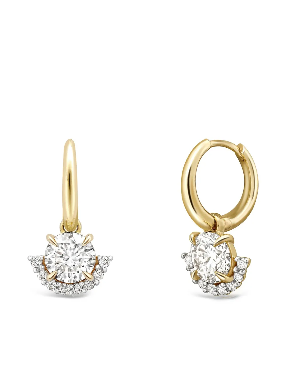 Dinny Hall aretes Libby en oro amarillo de 14kt con diamantes | dorado | Image 1