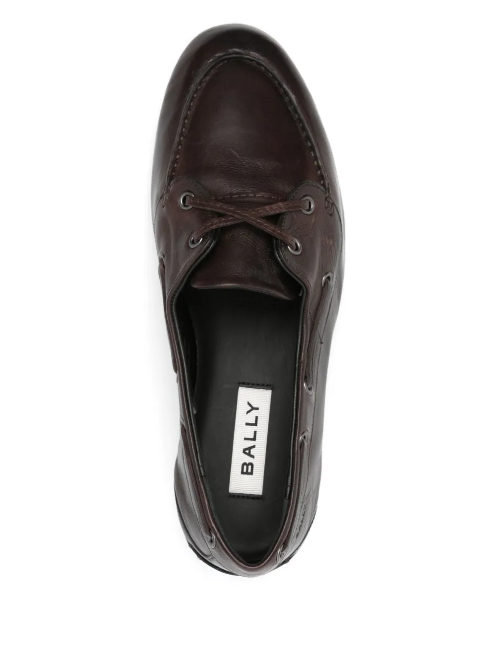 Bally leather boat shoes Brown