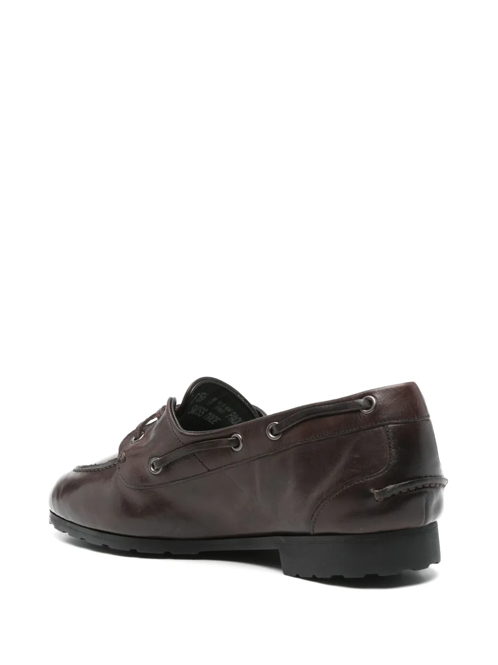 Bally leather boat shoes Brown