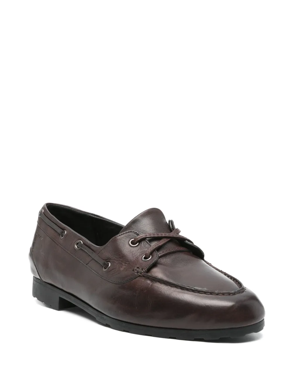 Bally leather boat shoes Brown