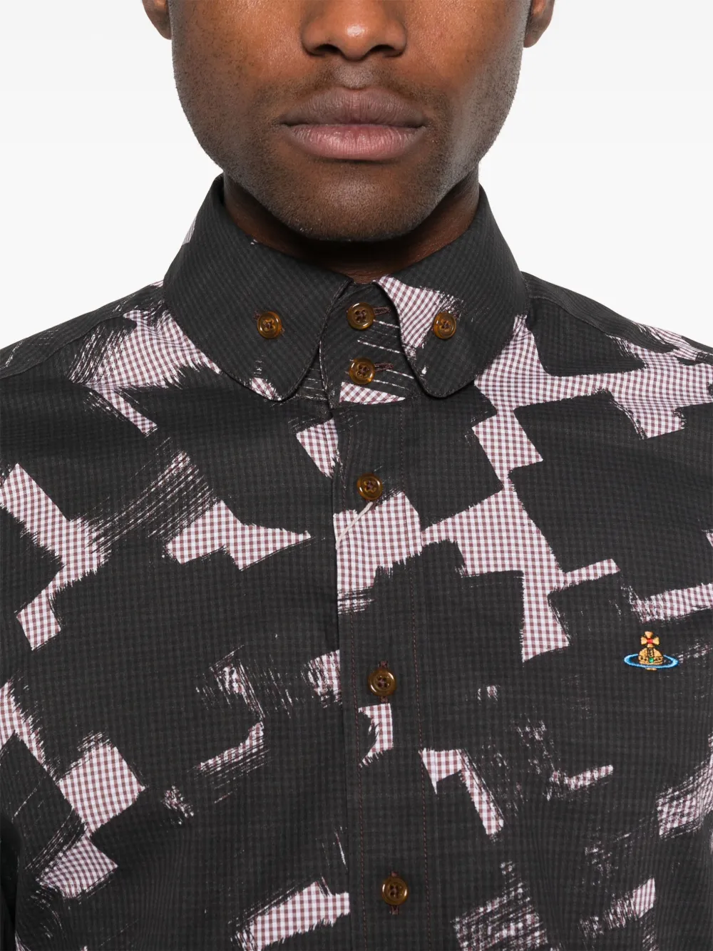 Vivienne Westwood Overhemd met twee knopen Bruin