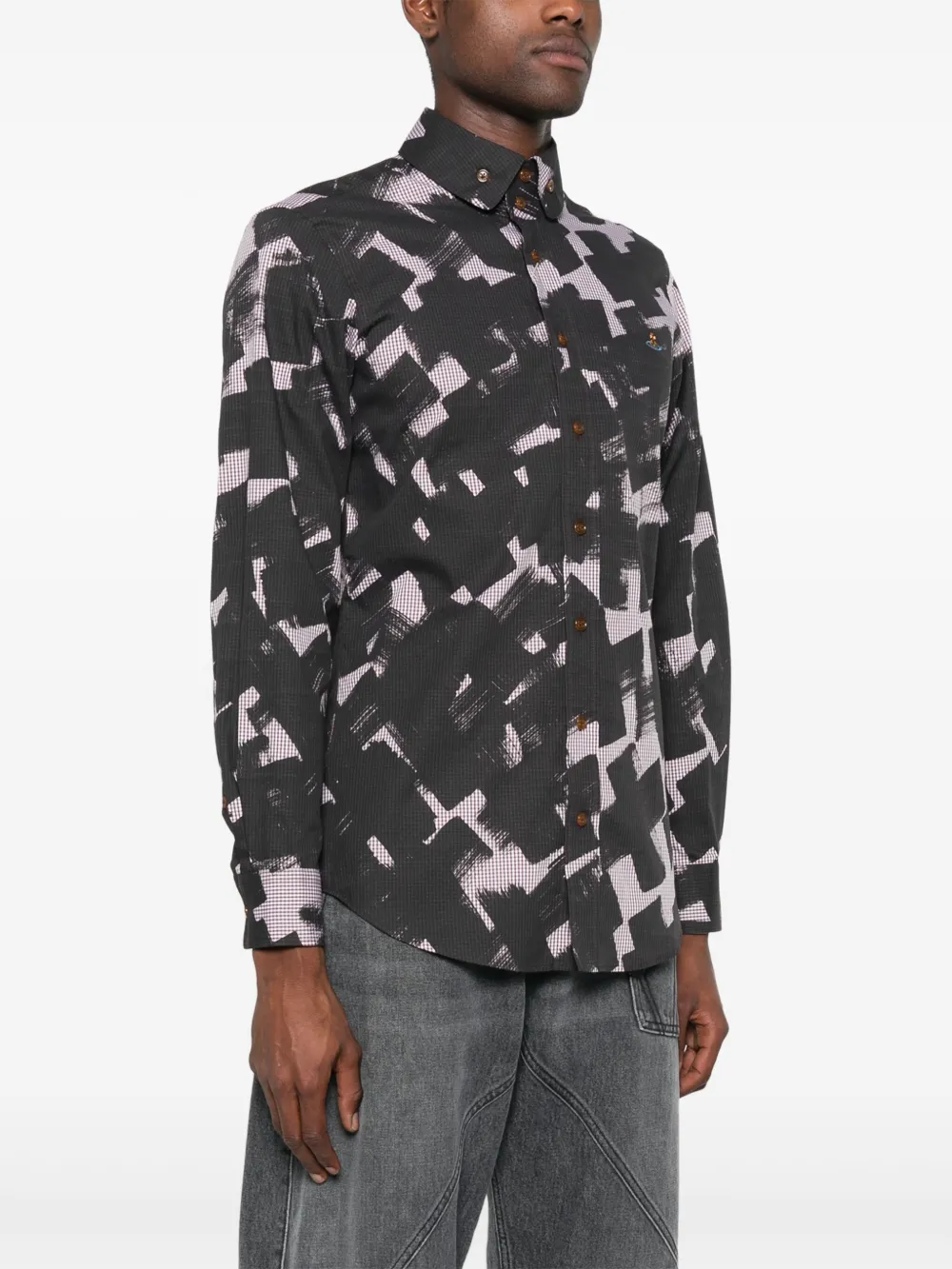 Vivienne Westwood Overhemd met twee knopen Bruin