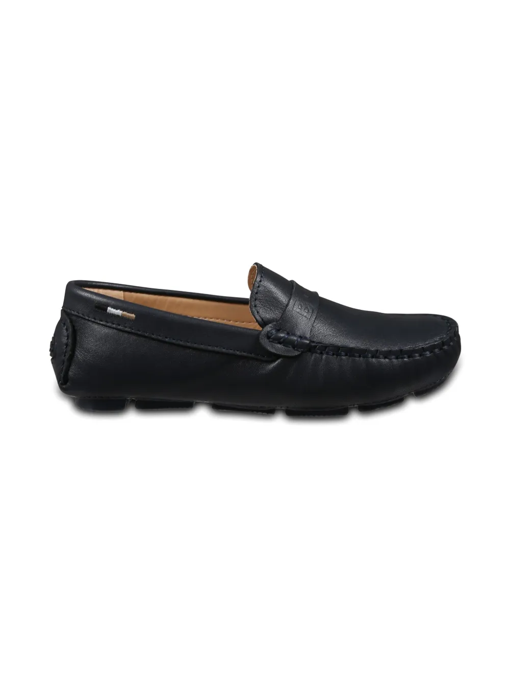 BOSS Kidswear leather loafers - Blauw