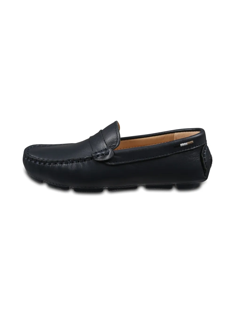 BOSS Kidswear Leren loafers Blauw