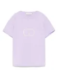 TWINSET Kids rhinestone Oval T T-shirt - Purple