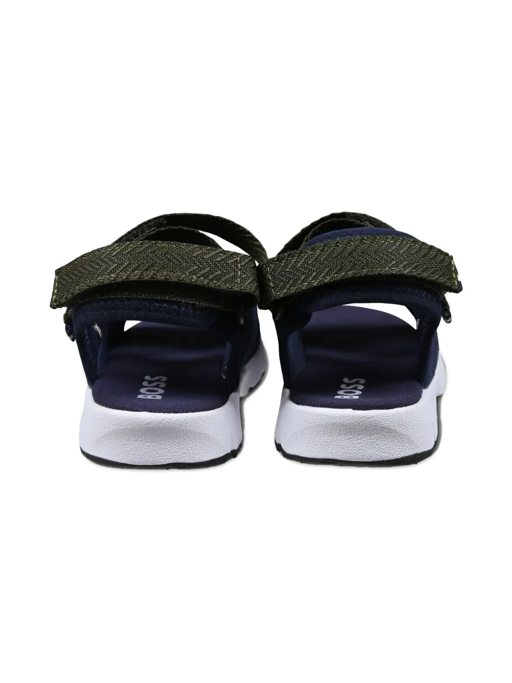 BOSS Kidswear Sandalen met colourblocking Blauw