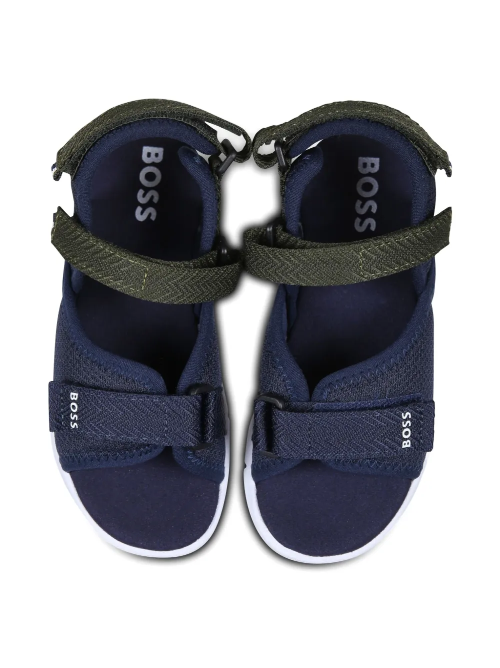 BOSS Kidswear Sandalen met colourblocking Blauw